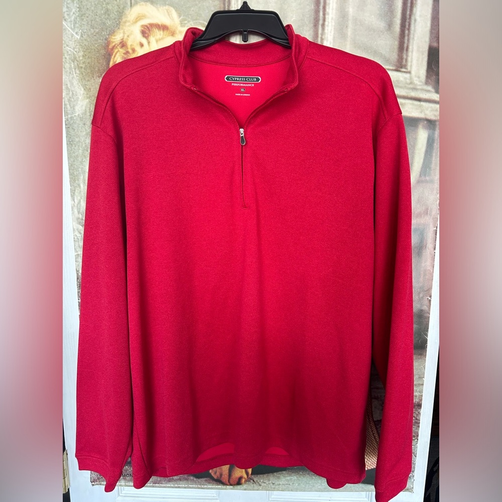 Men’s long sleeve Pullover 1/4 zip golf shirt by Cypress Club. Size XL. EUC